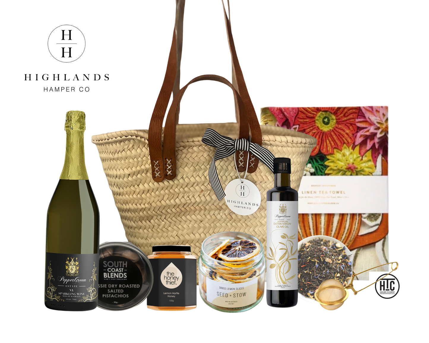 The Highlands Home gift basket